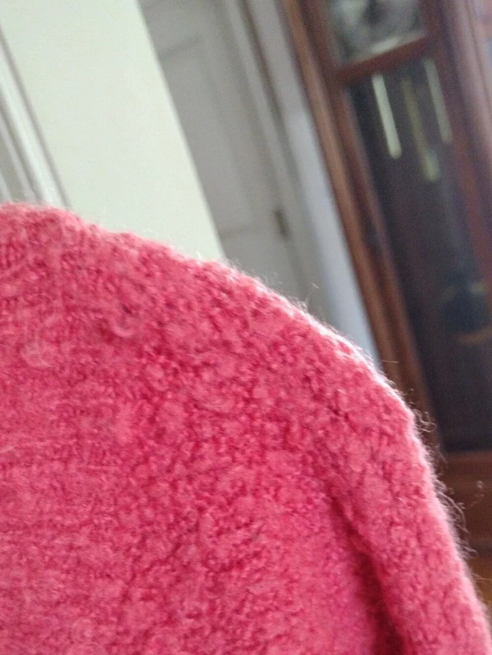 Anthropologie Soft Autumn Red-Orange V-Neck Sweater Alpaca Blend